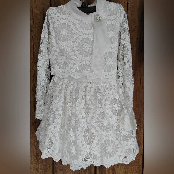 Source Unknown Other - Laced Vintage Toddler Dress Sz 20" Chest Fit n Flare White Lined